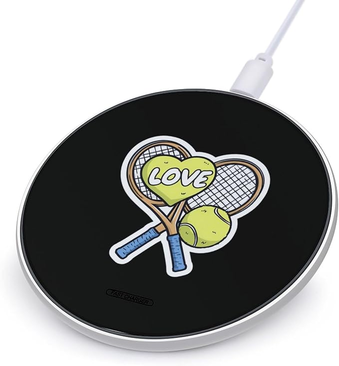 Tennis Ball Sport Wireless Charger SlimWireless Charging Pad Anti-Slip Charger Mat for Men Women