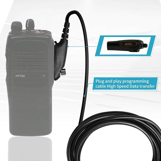 RKN4075 USB Programming Cable for Motorola HT1250 HT1250LS GP140 GP320 GP328 GP329 HT750 HT750LS HT1550 HT1550XLS ATS2500 Radi