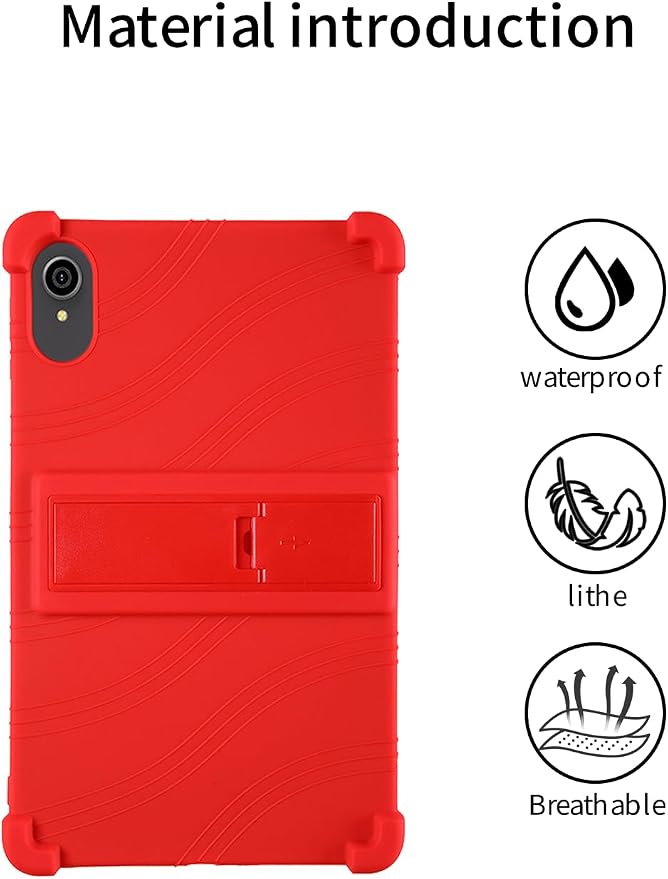 for ApoloSign EP103A 10.1 Tablet CaseBOVUGAC Soft Silicone Case Adjustable Stand Shockproof Kids Friendly (Black)