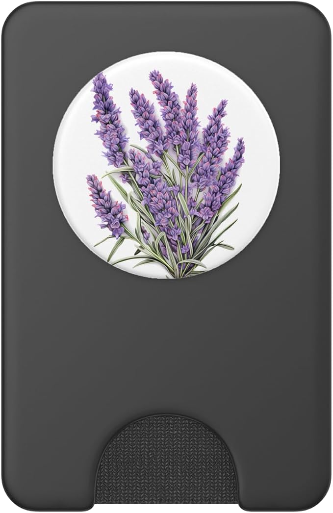 A Lavender Bouquet in Purple Watercolors A Flowery Lavender PopSockets PopGrip for MagSafe