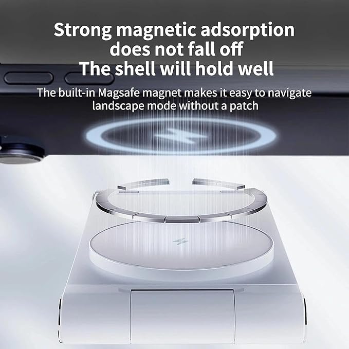 3 in 1 Foldable Wireless Charger Fast Charging Station for Multiple Devices Smart Watches Wireless Earbuds Portable Travel Wire(Gray)