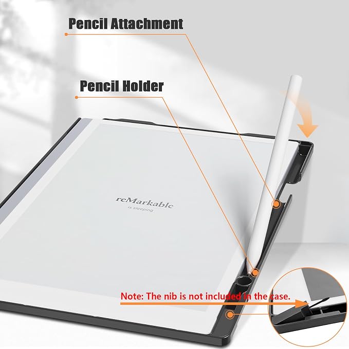 E NET-CASE Case for Remarkable 2 Paper Tablet - Business Design Protective Stand Cover with Pen Holder/Hand Strap/Carrying Shoulder Strap &amp Auto Sleep/Wake for 10.3 2020 Released (Green)