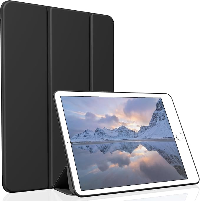 Case for iPad mini 5 (2019 Released) Lightweight Slim Auto Sleep/Wake Trifold Stand Smart Cover Soft TPU Case for iPad mini 5th Generation 7.9 Inch Black