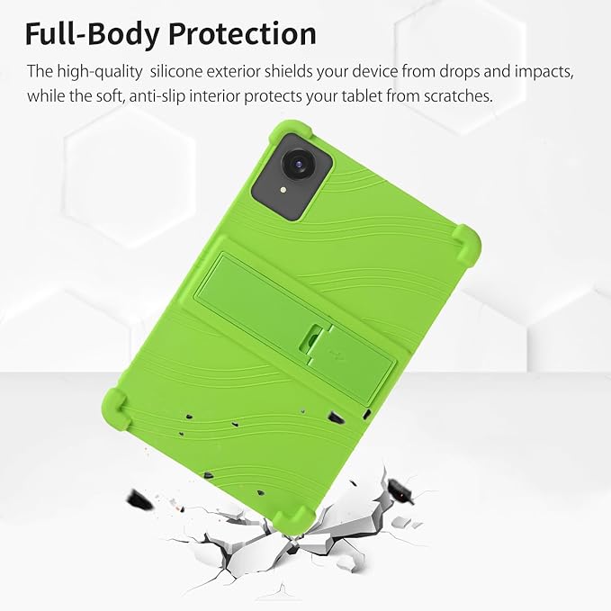 Case for ECOPAD T30 10.1-Inch Tablet – Shockproof Silicone Protective Cover with Kickstand Drop-Resistant Business Style (Black)