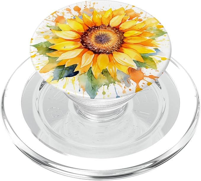 Watercolor Sunflower PopSockets Adhesive PopGrip