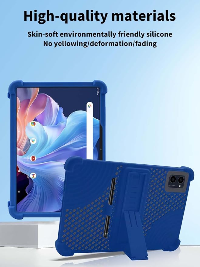 Case for CFVOCUY TS-EM101A Tablet 10.1inchNOUKAJU Tablet Protection Case(with Pen)Adjustable BracketSoft SiliconeSilicone Protection Cover for CFVOCUY EM101A(Blue)