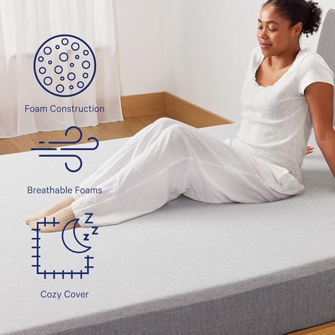Casper Sleep Element, Medium Firm Twin Mattress - Memory Foam + Support - 100-Night Trial - CertiPUR-US Mattress, Grey