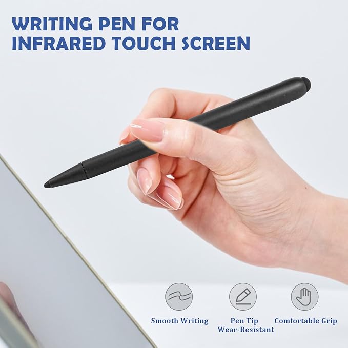 2 Pack Stylus Pen for Touchscreen Whiteboard Stylus Capacitive Pen for Infrared Touch Screen Dual Tip Smart Board Pen for Tablet Teaching Presentations