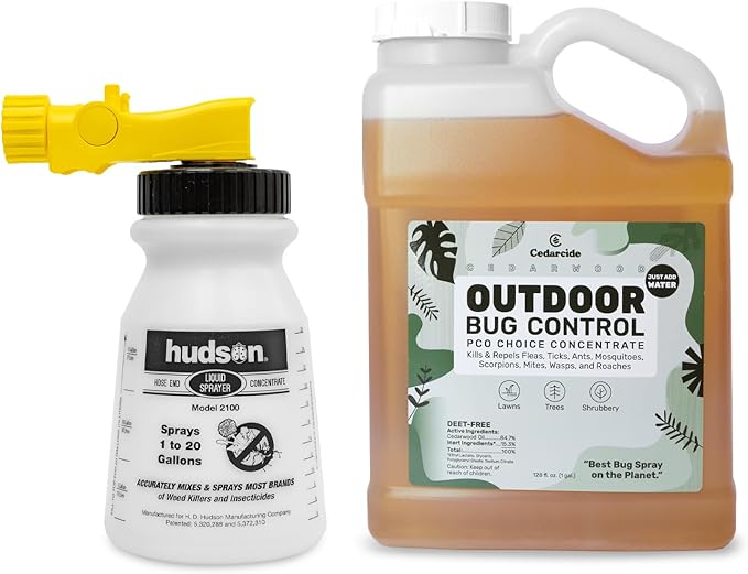 Cedarcide Outdoor Bug Spray | Kills & Repels Mosquitoes, Ticks, Fleas, Mites & More with Natural Essential Oils | Family & Pet-Safe | PCO Choice | Gallon