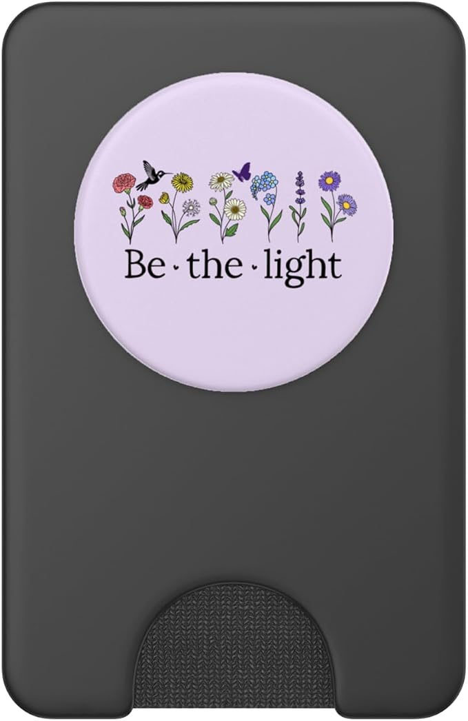Be the Light Purple Christian Faith Bible Verse Matthew 5:14 PopSockets PopGrip for MagSafe