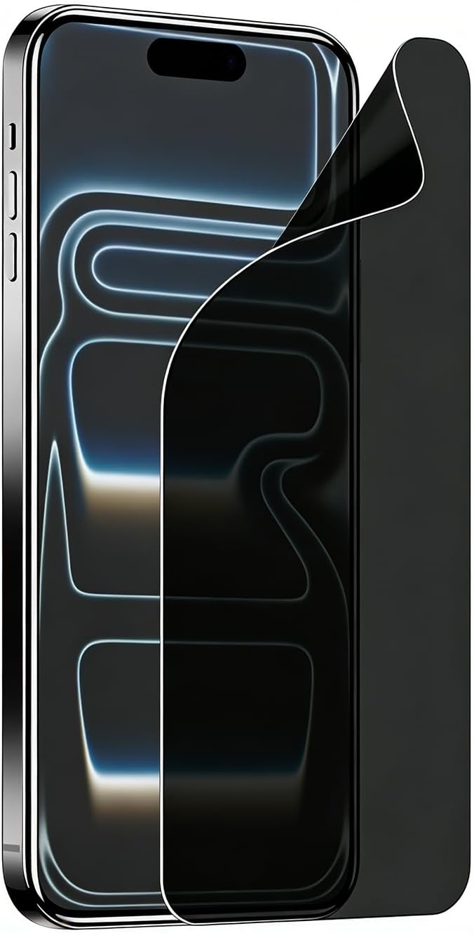Privacy Screen Protector for iPhone 17 [Anti-Spy] High-sensitivity Soft Hydrogel Film [Not Tempered Glass]