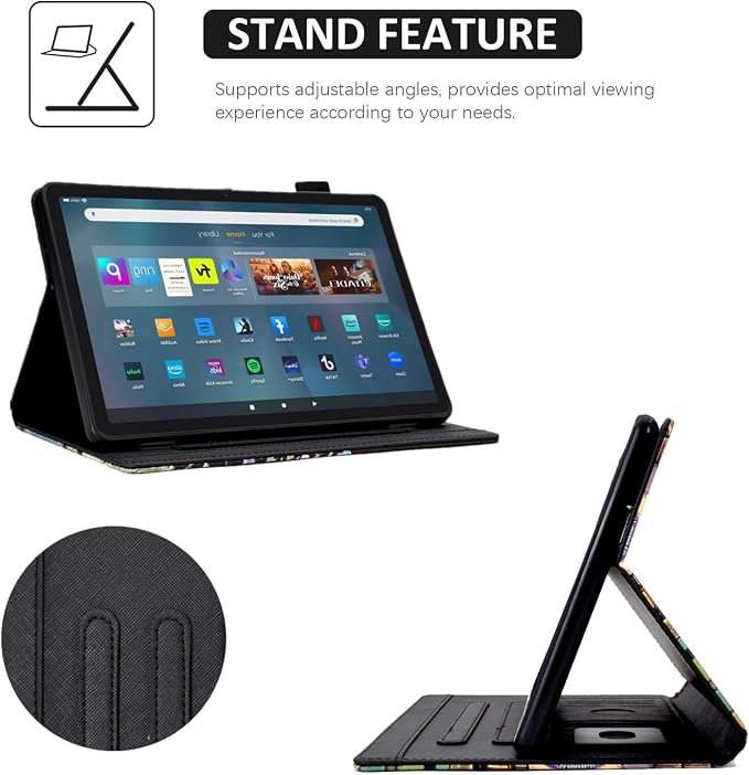 Kindle Fire Max 11 Case 13th Generation 2023 Release Fire Max 11 Tablet Case Embossed Suede Leather Folio Stand Cover with Auto Wake/Sleep &amp Card Slot &amp Pen Holder Brown Bird Flower Embossi