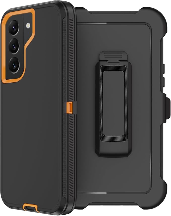 for Samsung Galaxy S22 Plus Case with Belt Clip Holster 2X Screen Protector [Military Grade Protection] Heavy Duty Full Body Shockproof Rugged Protective Cover for Samsung S22 Plus 5G Black