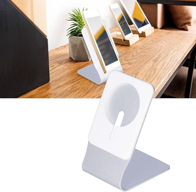 Generic Wireless Magnetic Phone Charger Holder for Ergonomic Stand with Fixed Angle for Desk Office Home Aluminum Alloy 1 Unit