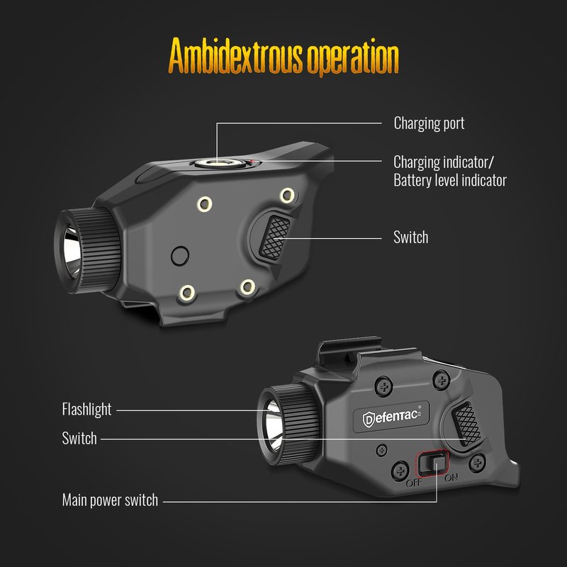 DEFENTAC 500 Lumens Pistol Light is Exclusive Compatible with Taurus G2/G2C/G2S/G3/G3C/PT111/PT140 Only, Momentary and Strobe