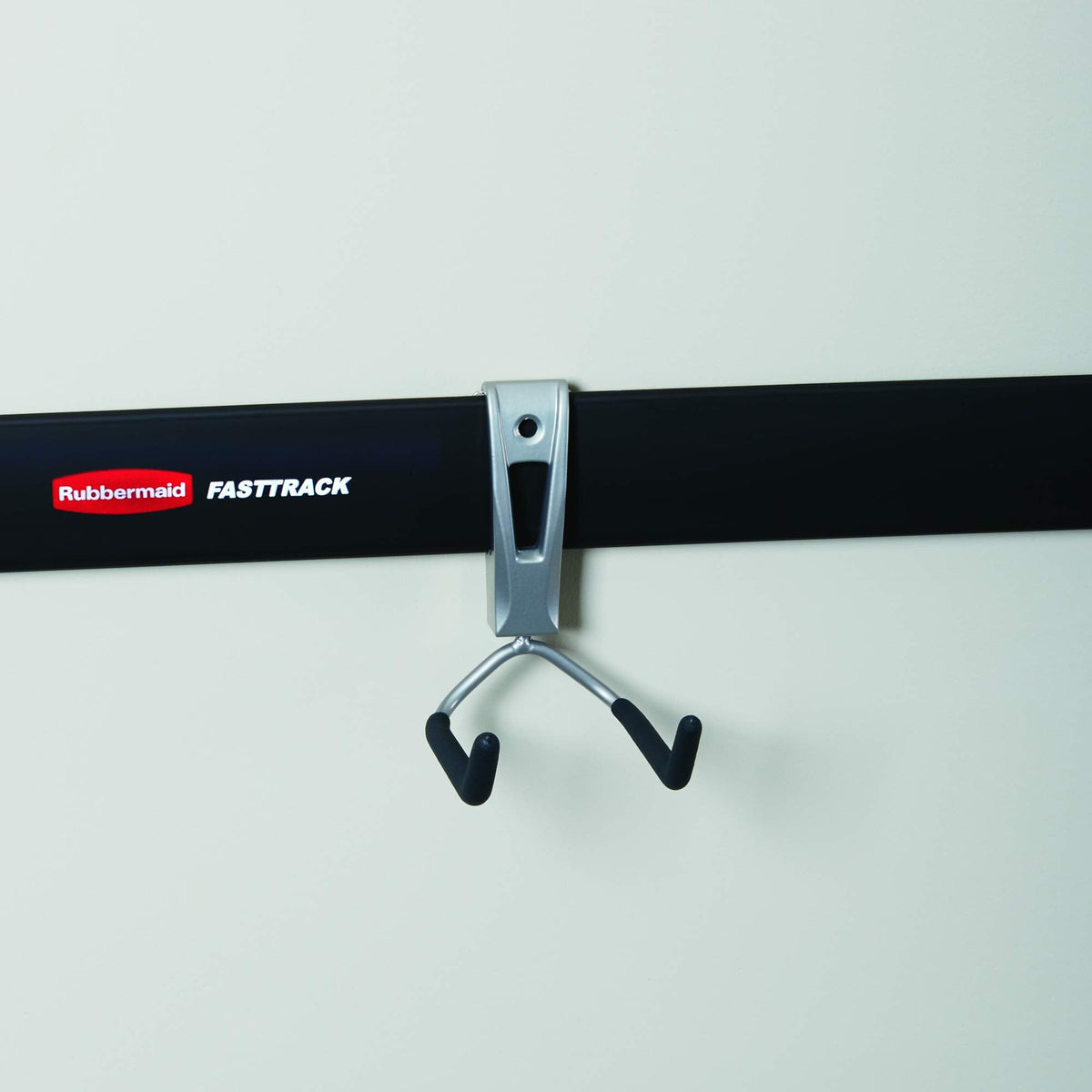 Rubbermaid Fasttrack Wall Mounted Garage Storage Utility Multi Hook for Tools, Chairs, Hose, Equipment, and Other Items, Supports 25 Lbs Each (6 Pack)