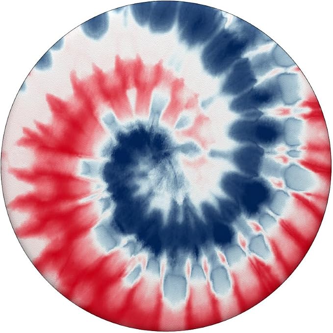 American Flag Tie Dye Swirl Red White Blue Patriotic Hippie PopSockets Adhesive PopGrip