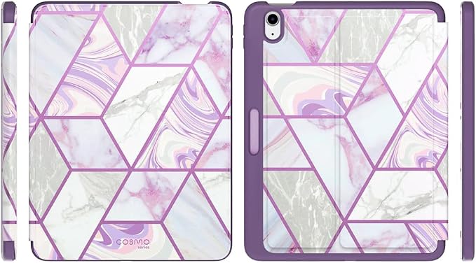 i-Blason for iPad mini 7 Case iPad mini 6 Case 8.3 inch Marble | Built-in Screen Protector Auto Sleep/Wake Pencil Holder Trifold Stand Full-Body Protection