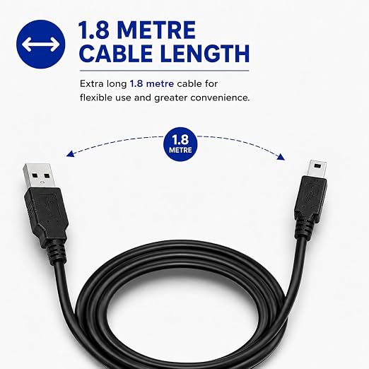 Replacement USB Data Transfer &amp Charging Cable for Canon Cameras – Compatible with IFC-200U IFC-300PCU IFC-400PCU – Supports PowerShot A/SD Series EOS Rebel XT-T5i 60D 70D 5D Mark II 7D
