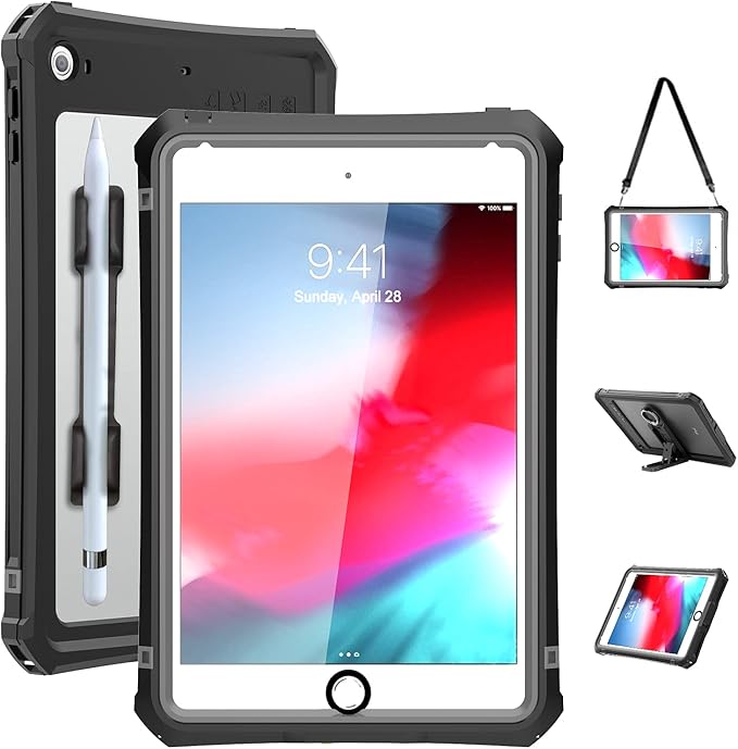 Shellbox Case for iPad Air 4th/5th Generation 2022-2020 Waterproof Dustproof Shockproof Case with 360° Full-Body ProtectionLanyard and Kickstand