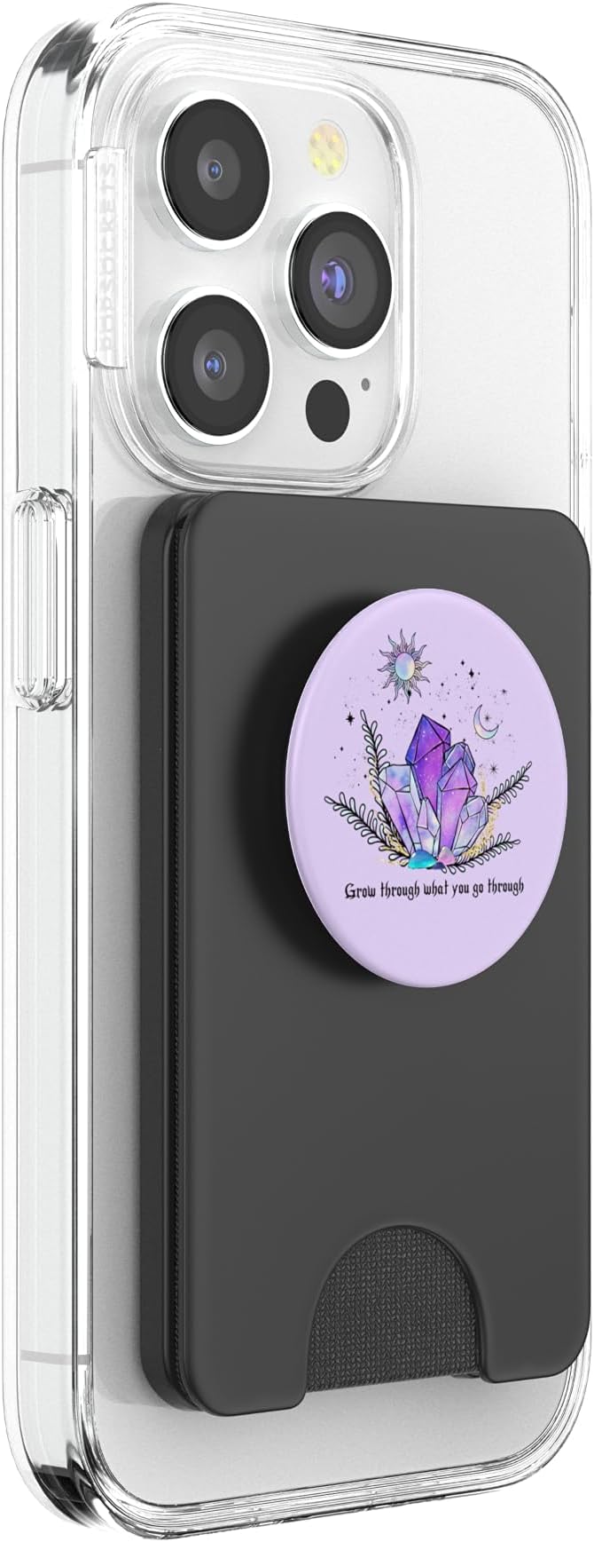 Purple Sun Moon Stars Celestial Mystical Crystals PopSockets Adhesive PopGrip