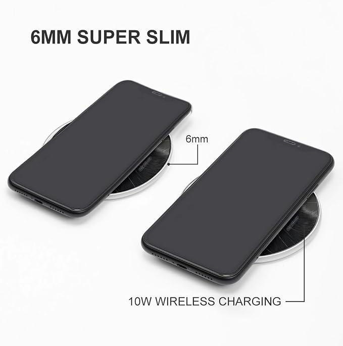 Black Cat Butterfly Wireless Charger SlimWireless Charging Pad Anti-Slip Charger Mat for Men Women