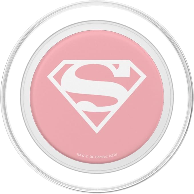 Supergirl White &amp Pink Shield PopSockets Adhesive PopGrip