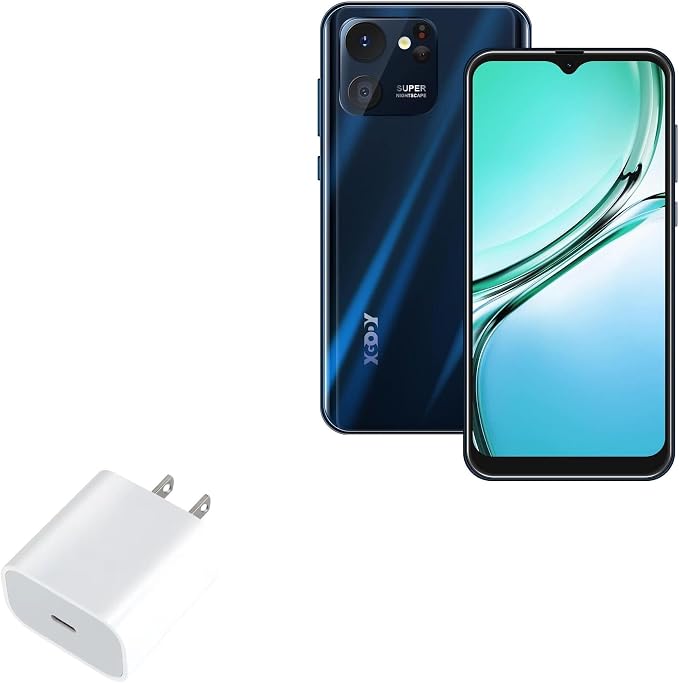 BoxWave Charger Compatible with Xgody X16 - PD GAN miniCube (30W) 30W Tiny PD GAN Type-C Wall Charger - Winter White