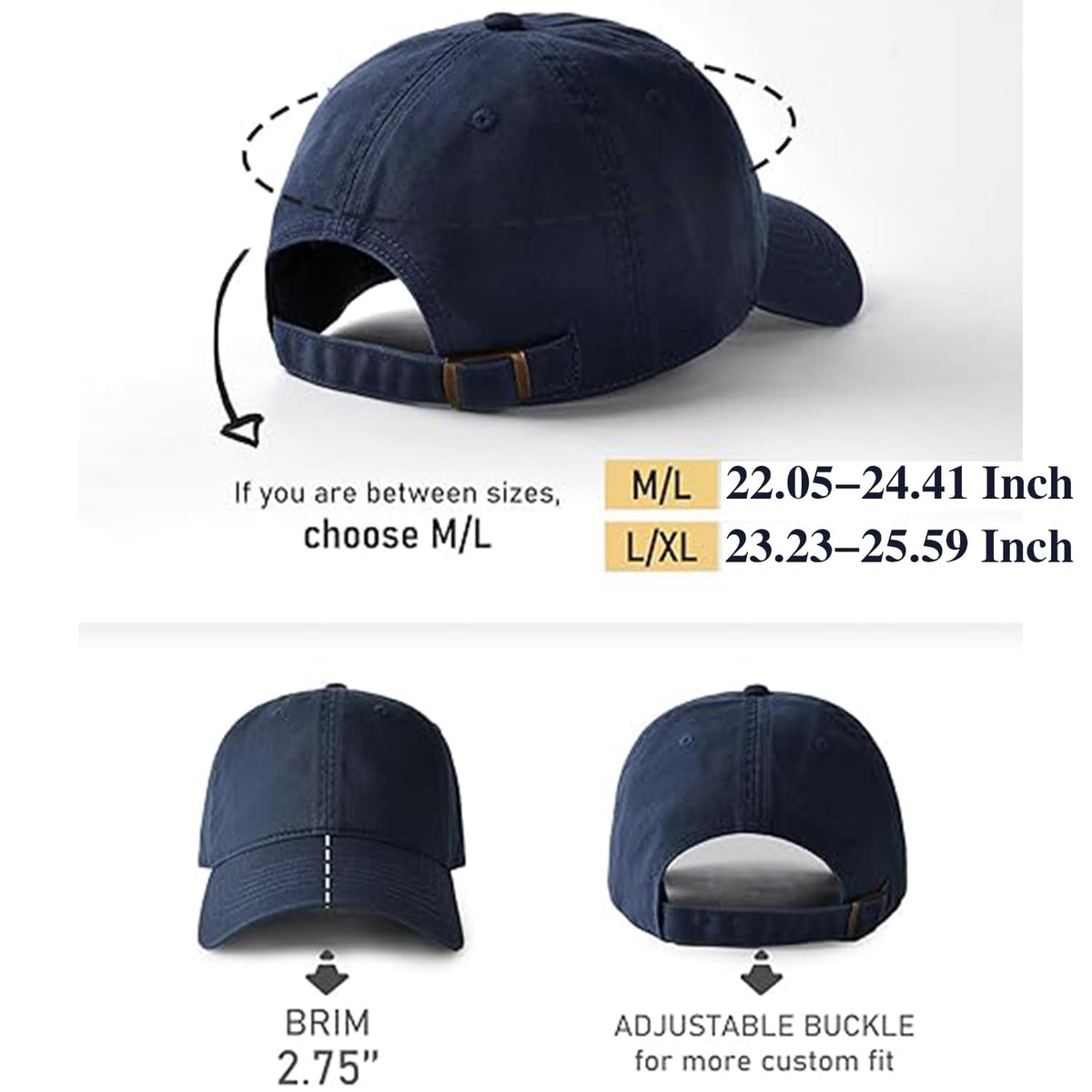 2 Packs Womens Baseball Caps Plain Baseball Hat Summer Sun Visor Hats Baseball Cap Men Adjustable Dad-Hat