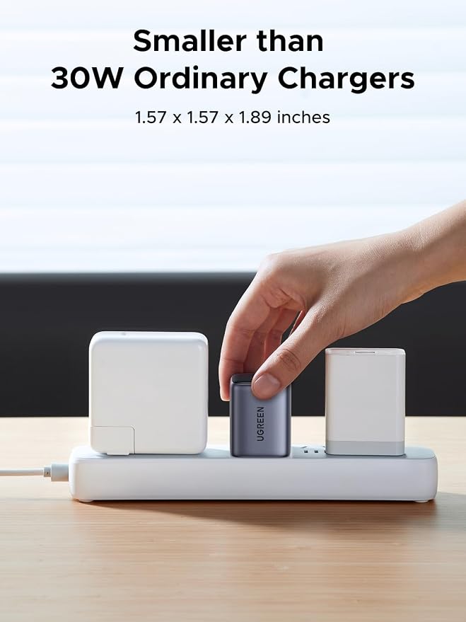 UGREEN GaN Charger Bundle: 35W 2-Port (USB-C+A) + 45W 2-Port USB-C Foldable Fast Charging for iPhone 16 Galaxy S25 MacBook Steam Deck &amp More