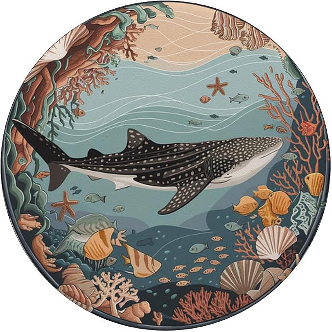 Whale Shark Ocean Scene | Coral Reef Adventure PopSockets PopWallet for MagSafe