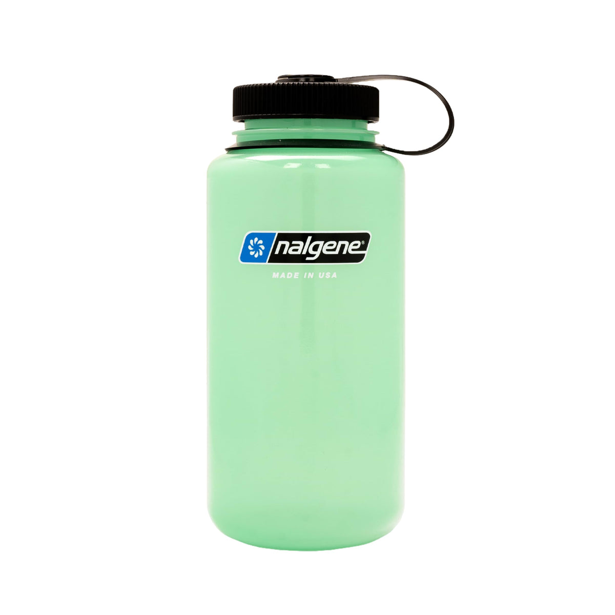 Nalgene 32 oz Wide Mouth Water Bottle, Glow Green
