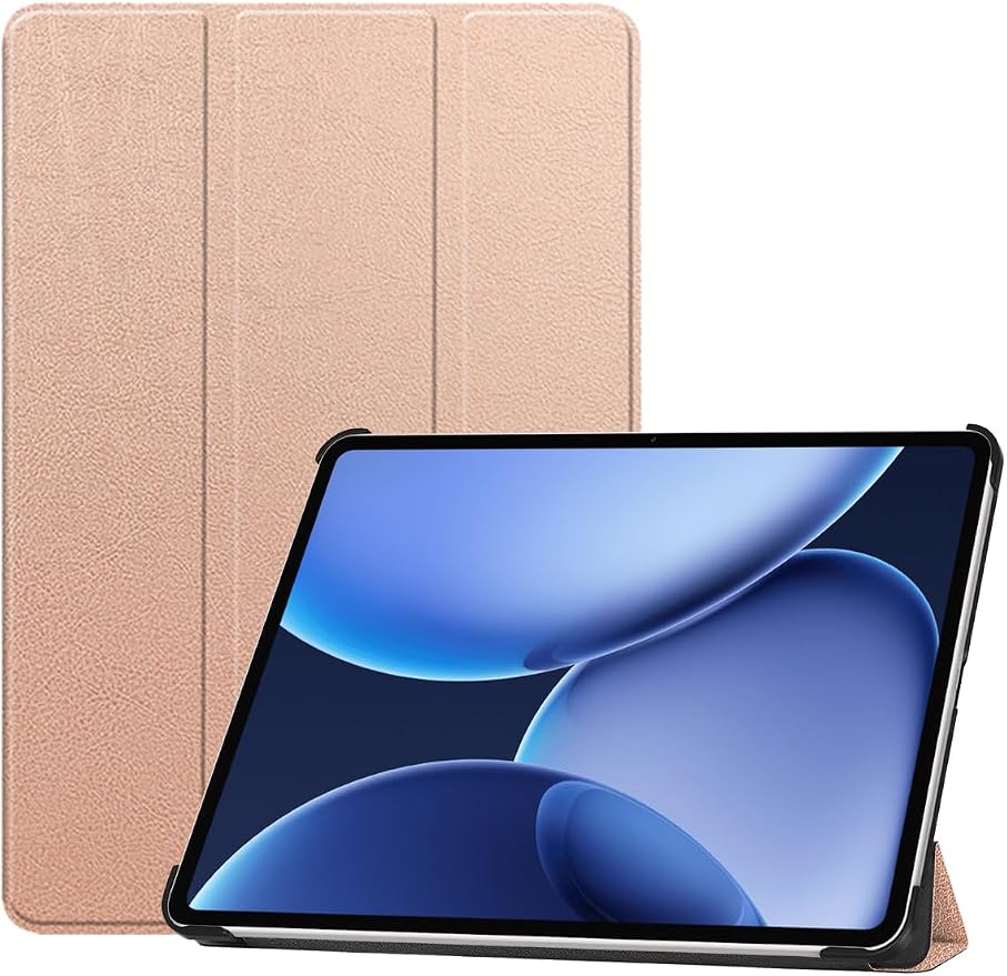 for OnePlus Pad 3 2025 13.2 Inch Android Tablet CaseBOVUGAC Folding Stand Protective Cover with Pencil Holder and Wrist StrapFull Protection Premium PUScratch Resistant(Black)