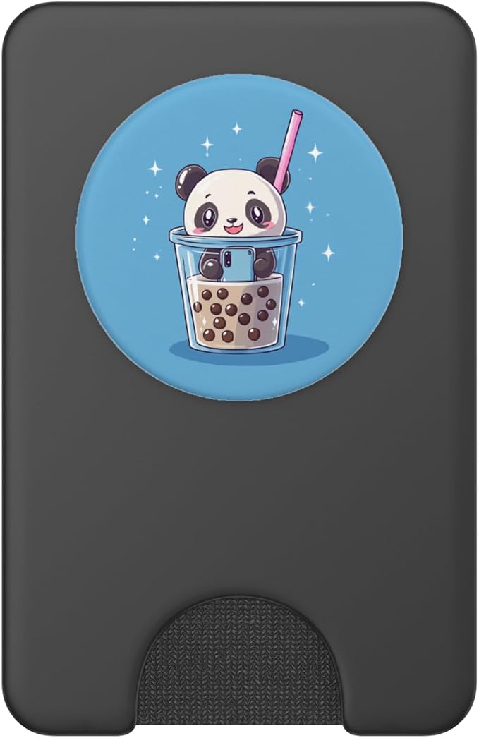 Panda Bear Wildlife Animal Zoo Zookeeper Boba Tea PopSockets PopGrip for MagSafe