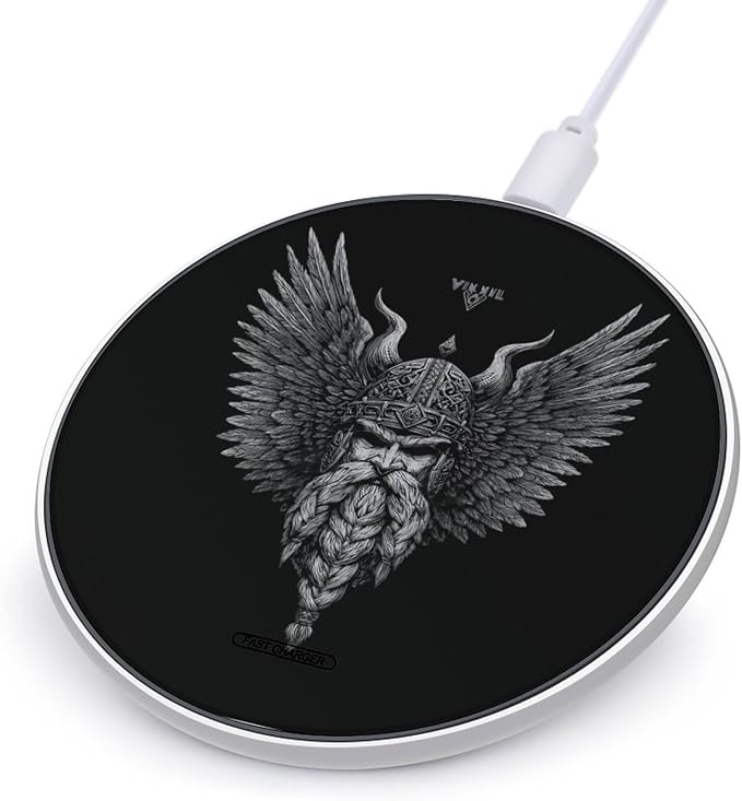 Norsemythology God Viking Raven Wireless Charger Portable Charging Pad | LightweightAll Smartphone