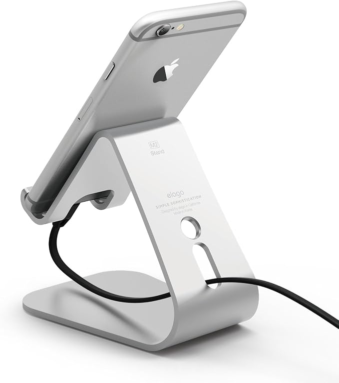 elago M2 Stand for All iPhones and Galaxy Smartphones (Angled Support for FaceTime) (Black)