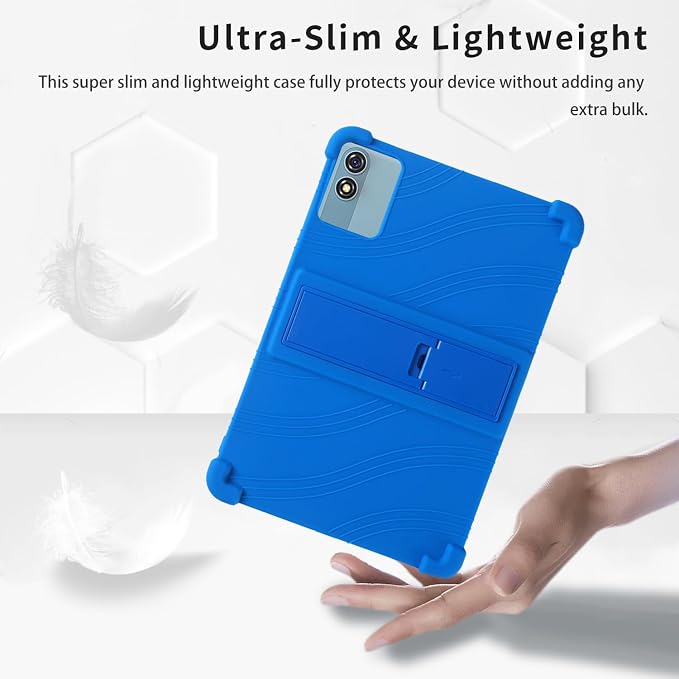 Case for Relndoo T901 10.1-Inch Tablet – Shockproof Silicone Protective Cover with Kickstand Drop-Resistant Business Style (Blue)