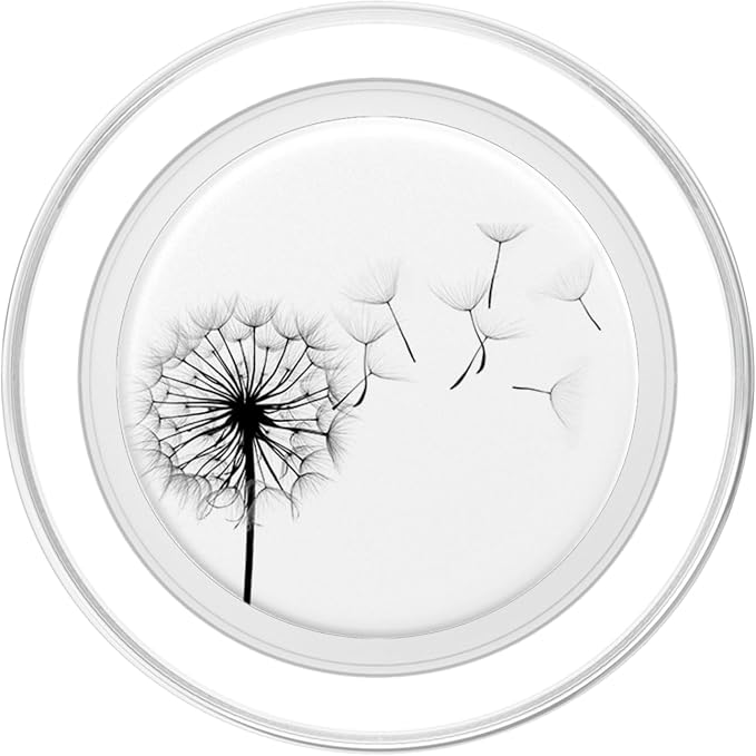 Black and White Dandelion Pop Mount Socket Cellphone Holder PopSockets Adhesive PopGrip