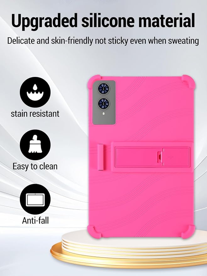 for TECLAST T65 13.4 inch Tablet Protective case Shockproof Lightweight Silicone Protective Cover with Stand Child-Friendly Protection Easy to Clean DesignBlack