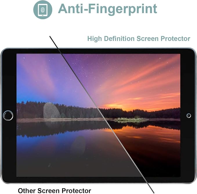 ProCase iPad 10.2 Case 2021 9th Gen/ 2020 8th Gen/ 2019 7th Gen Case with Tempered Glass Screen Protector Slim Stand Hard Shell Protective Smart Cover for 10.2” iPad 9th/8th/7th Generation -Black