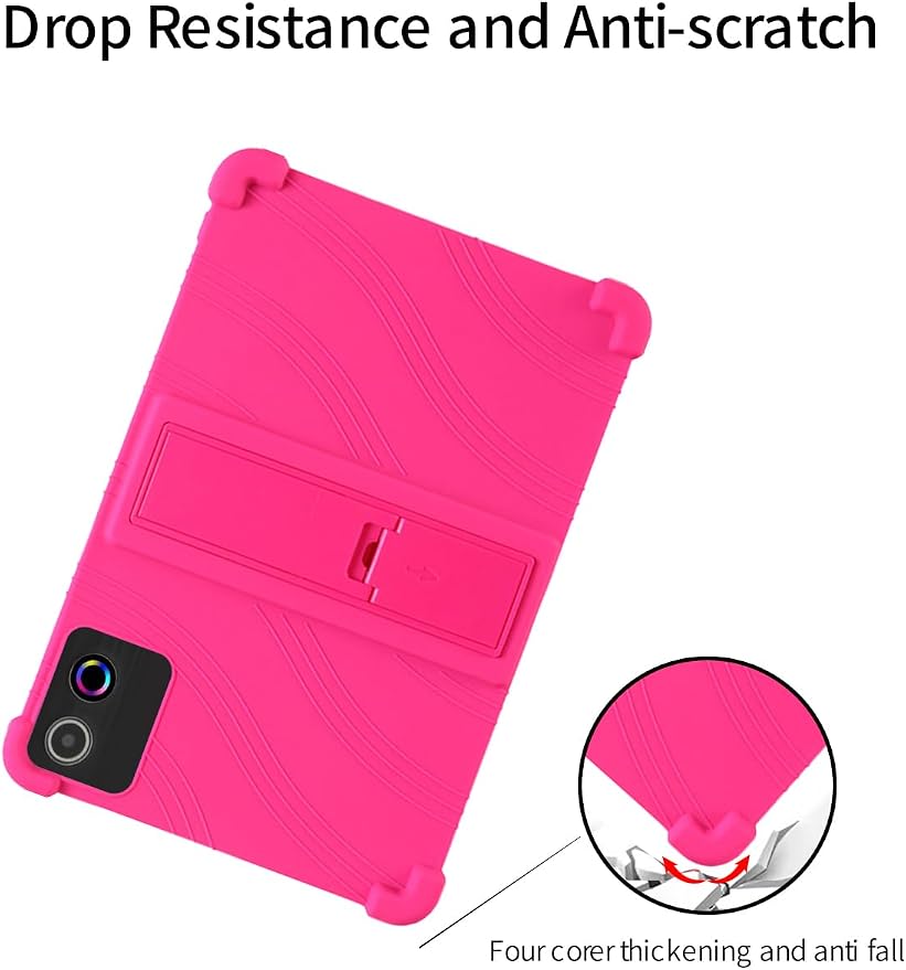 for Jeazans Jzpad-A10Pro Tablet 10 Inch Android Tablets CaseBOVUGAC Soft Silicone Adjustable Stand Shockproof Kids Friendly for Jeazans A10Pro Tablets(Black)