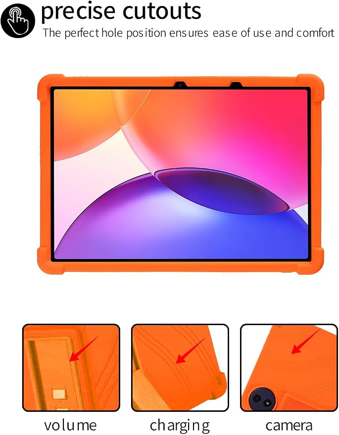 for TCL TAB A1 Plus 12.2 Inch Tablet CaseBOVUGAC Adjustable Stand Shockproof Easy Installation Slim and Lightweight Premium Silicone Protective Shell for TCL TABA1 Plus 12 Case Cover.(Black)