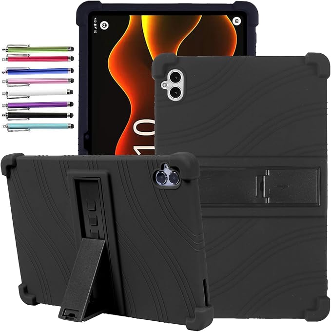 Case for Boost Celero5G TAB 10.9 Inch Tablet 2025 Released - Protective Lightweight Durable Silicone Stand Cover Case (Black)