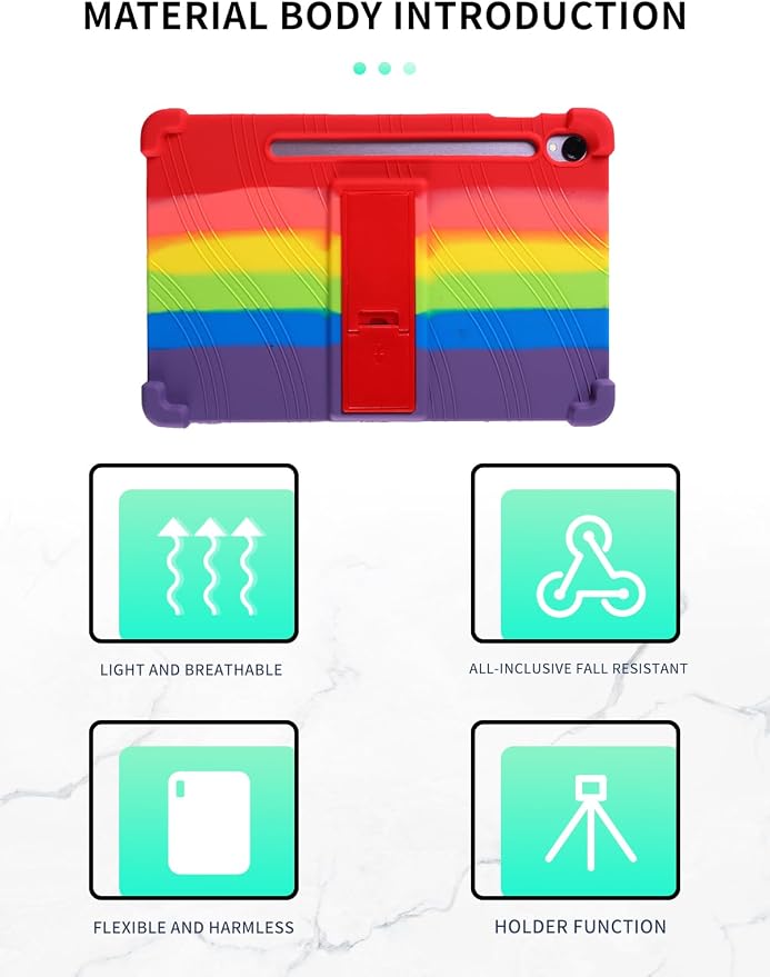 Case for Samsung Galaxy Tab S11 Tablet 11 inchWUNIAK Shock Proof Lightweight Stand Rubber Shell Protective CoverKids Friendly Soft Silicone Adjustable Stand CoverBlue
