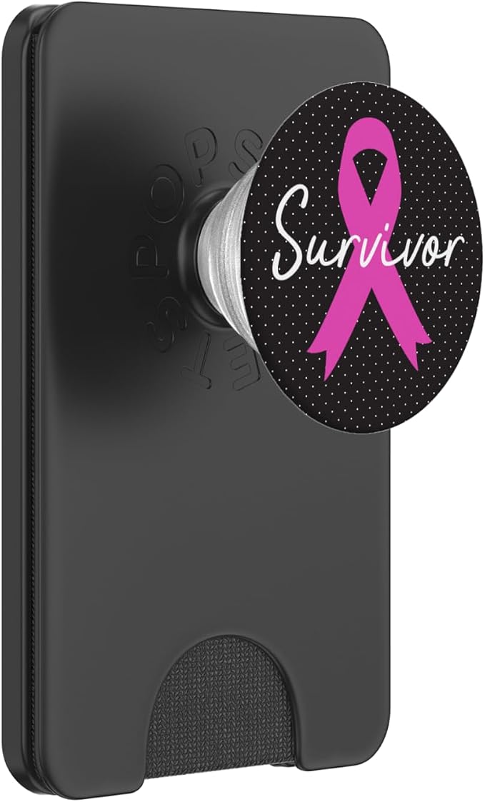 Breast Cancer Survivor Pink Ribbon PopSockets Adhesive PopGrip