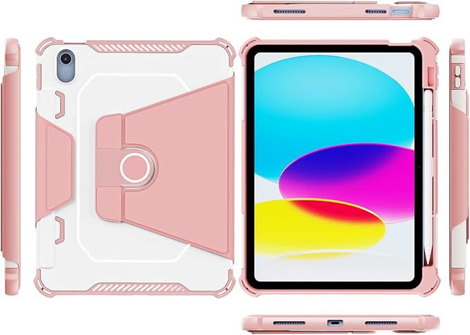 Kids Case for iPad Pro 11 M5/M4 &amp iPad Air 11 (2026/2025/2024) Shockproof Case with Pencil Holder Techcircle Light EVA Foam Handle Stand Bumper Protective Child Friendly Drop Proof Cover Black