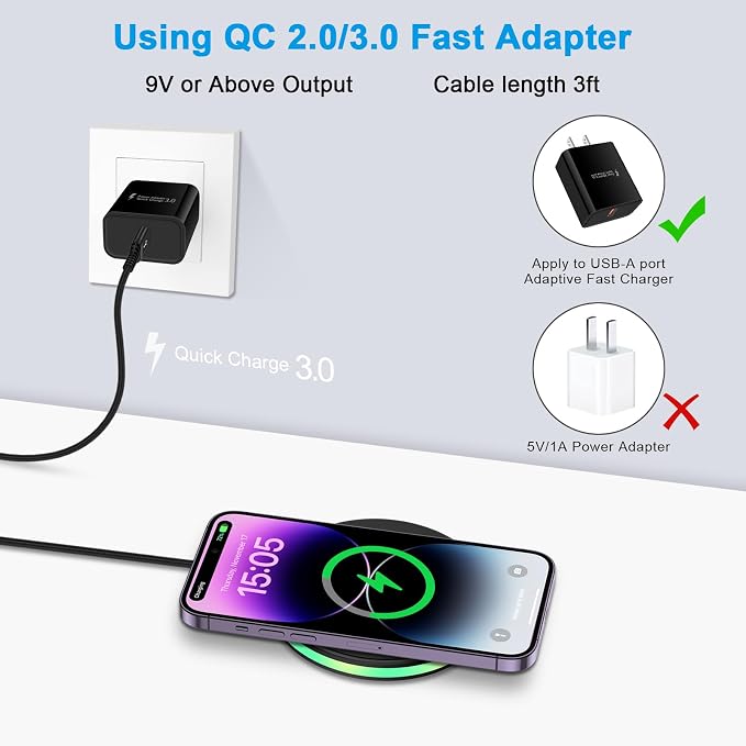 Pixel Wireless Charger Fast Charging for Google Pixel 10a/10/10 Pro/10 Pro XL/9a/9/9 Pro/9 Pro XL/9 Pro Fold/8a/8/8 Pro/7a/7/7 Pro/6/6 Pro/5/4XL/3XL 15W Android Phone Charging Station with QC Adapter
