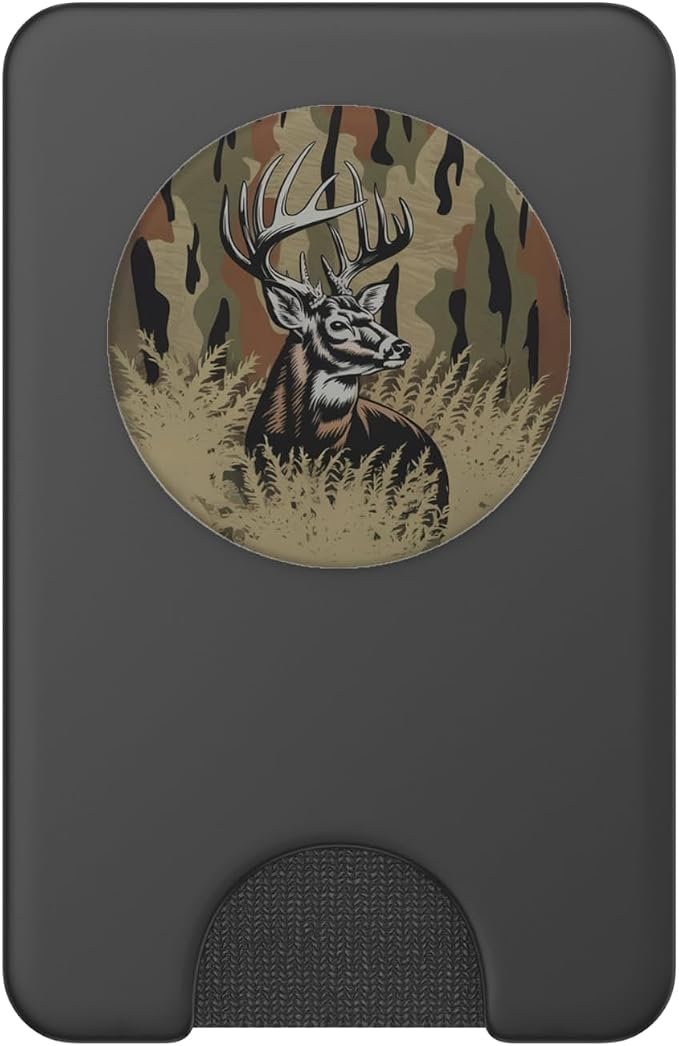 Aesthetic Whitetail Deer Bottomland Camo Deer Hunting Camo PopSockets PopGrip for MagSafe