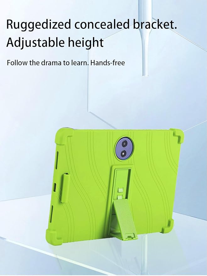 for TCL TAB A1 Plus Android 16 Tablet12.2 2.4K Ultra Clear Display Tablet Model CaseUYRUREL Soft Silicone Adjustable Stand Cover Lightweight Kids FriendlyBlack.