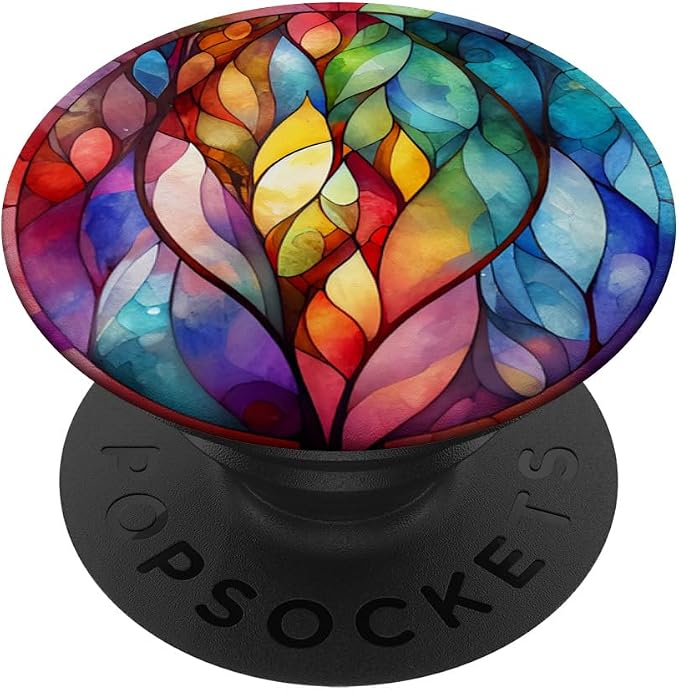 Beautiful Watercolor Stained Glass PopSockets Adhesive PopGrip